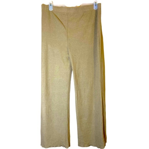 BB Dakota Wide Leg‎ Sweatpants Size XL Tan with ruffled bottoms
